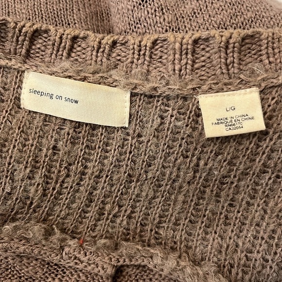 Sleeping on Snow Tan Multi-Texture Open Cardigan - Picture 12 of 16